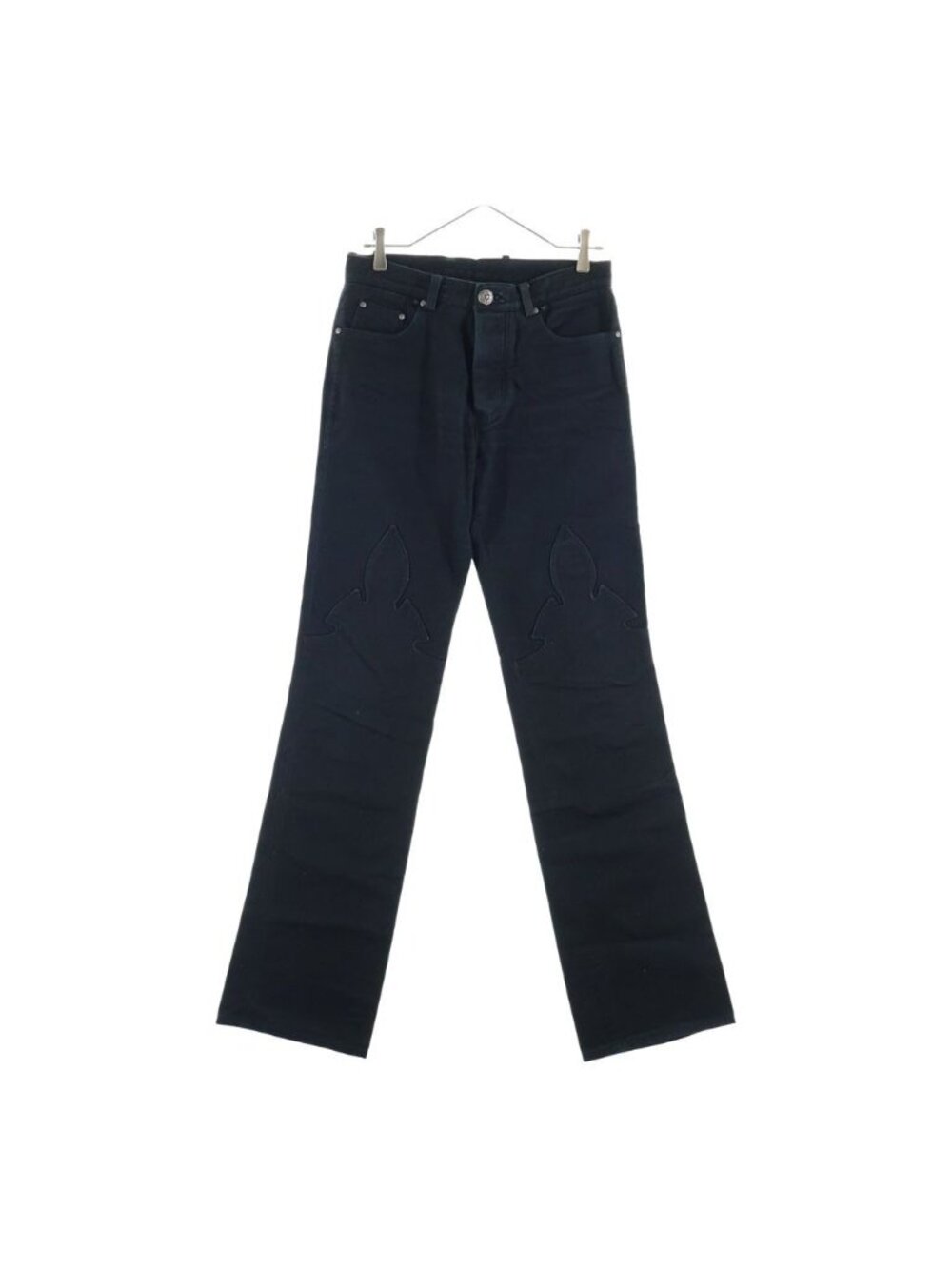 Chrome Hearts Vintage Fleurknee Dnm Pants Denim Black